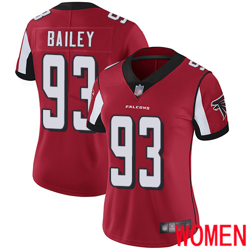 Atlanta Falcons Limited Red Women Allen Bailey Home Jersey NFL Football #93 Vapor Untouchable